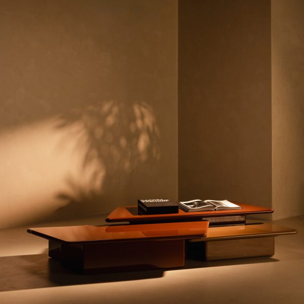 Four-piece laquered coffee table