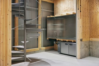 A sink inside office by Schemata Architects