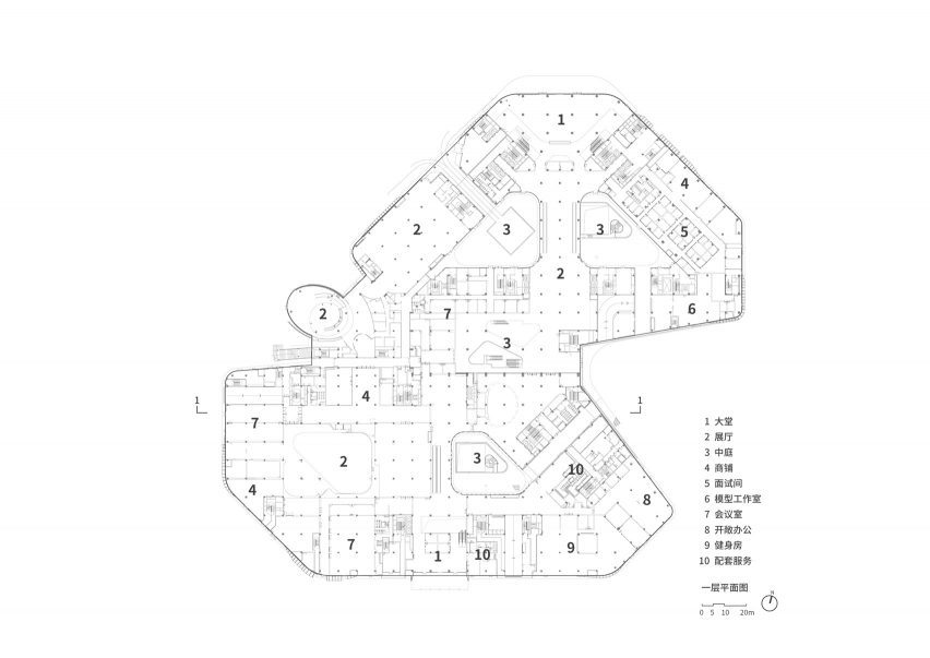 1F plan for XPeng headquarters by Weico