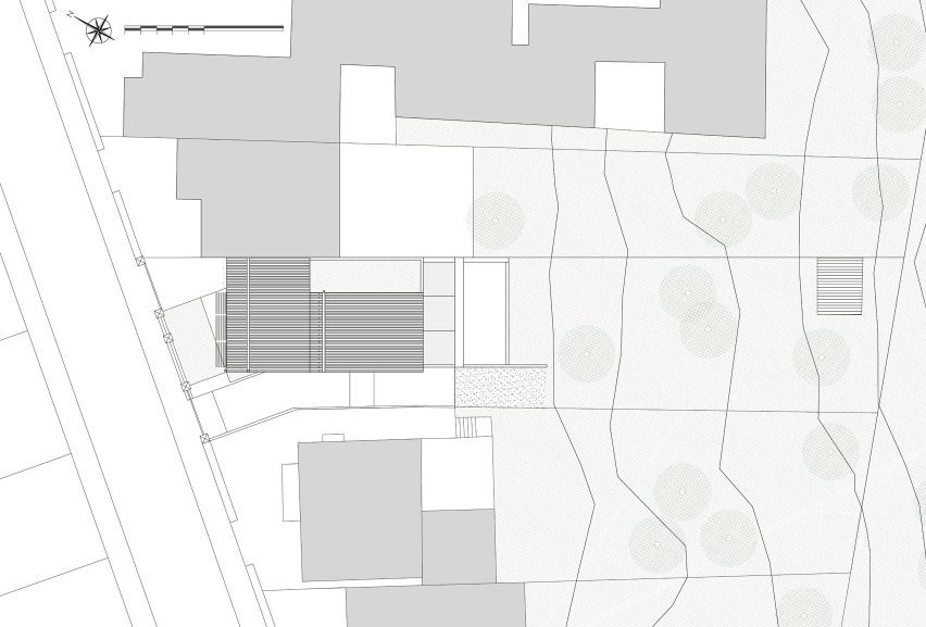 Site plan of 2in1 Houses at Noisy-le-Sec by MXarchitecture