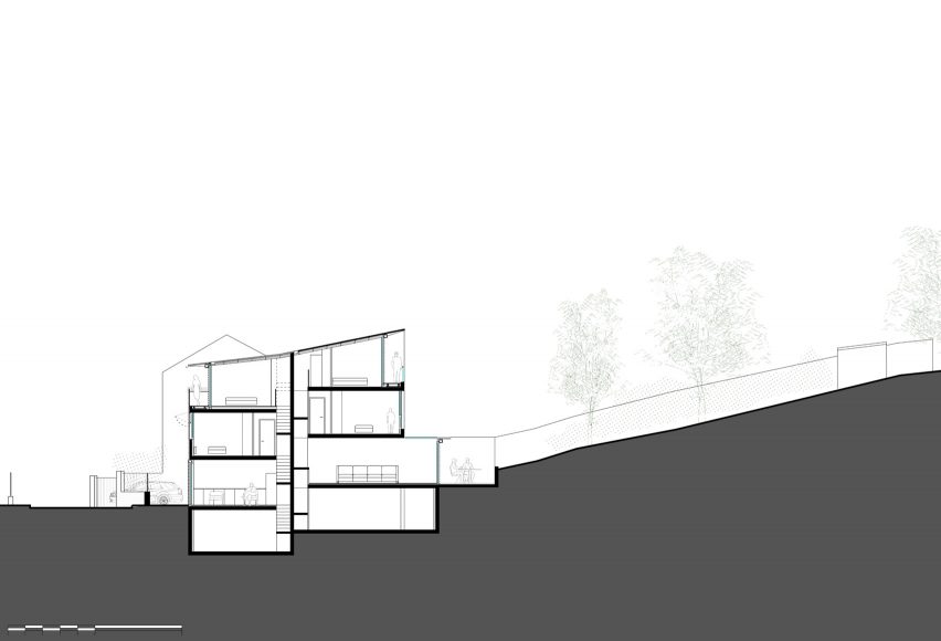 Section of 2in1 Houses at Noisy-le-Sec by MXarchitecture