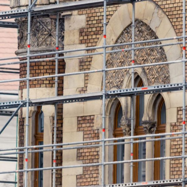 Photo of scaffolding on a building