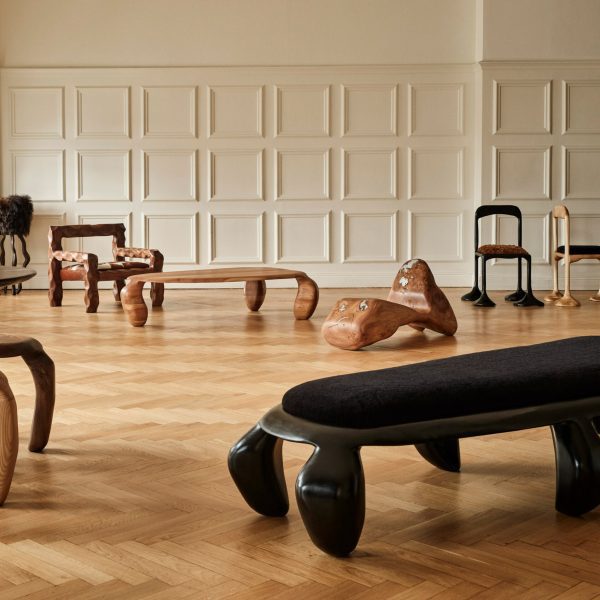 Photo of wooden benches, chairs and tables