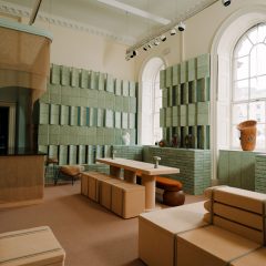 Tola Ojuolape designs textured green lounge space for Collect 2026
