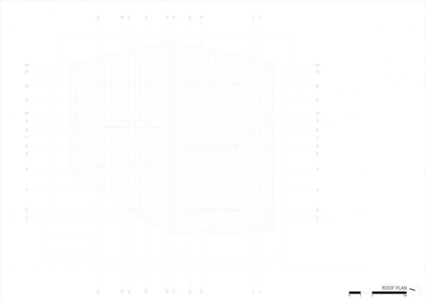 Roof plan of Ananda house by Thought Parallels Architecture