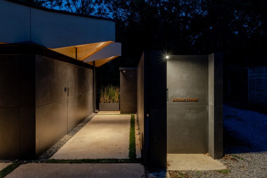 Overhanging triangular eaves of Arbour House by Andrei Saltykov