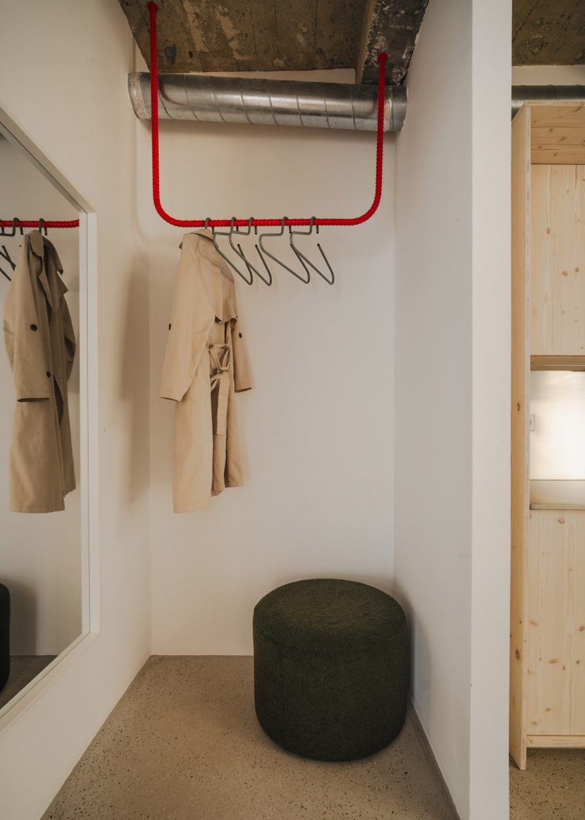 Walk in wardrobe in an apartment in Czech Republic