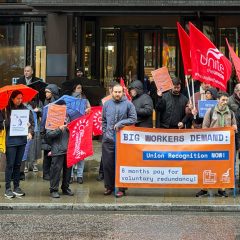 BIG staff protest