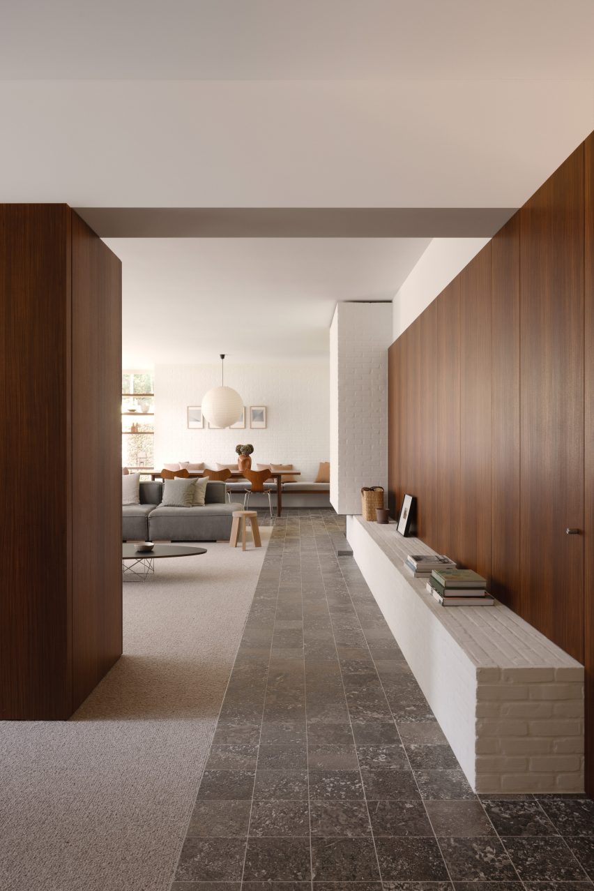 Living space in Bungalow Sint-Martens-Latem by Decancq Vercruysse