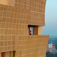 Indian apartments with curved balconies