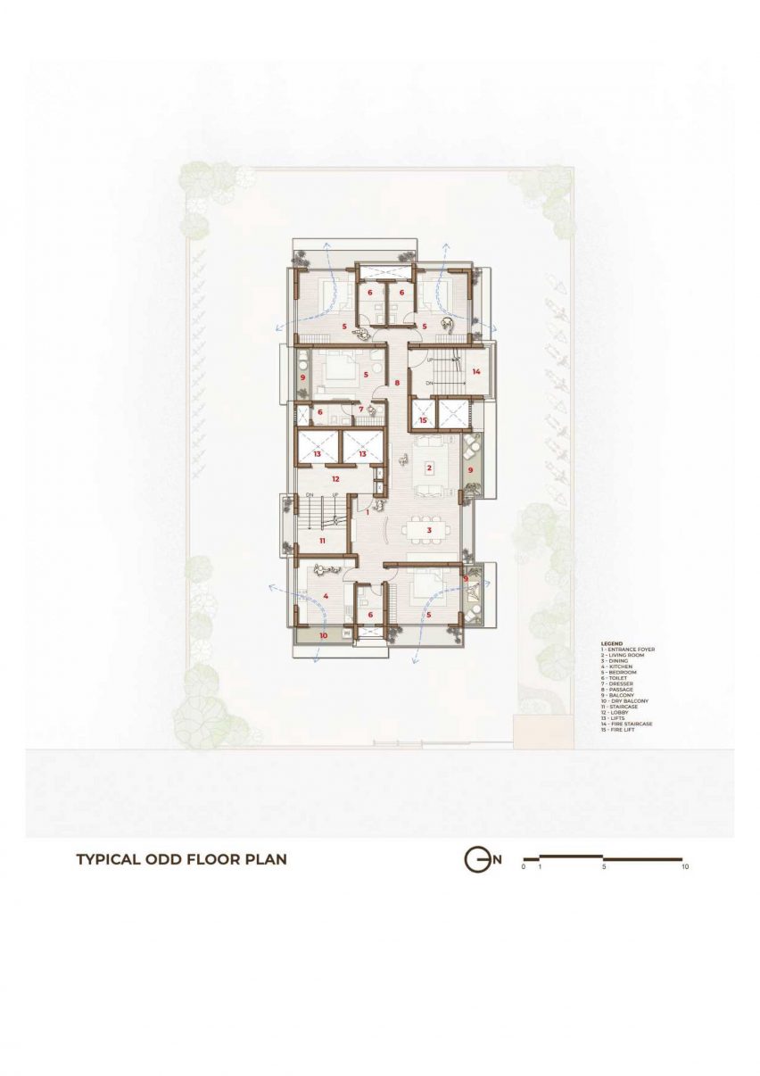 Drawings of Cielo in Nagpur by Sanjay Puri Architects