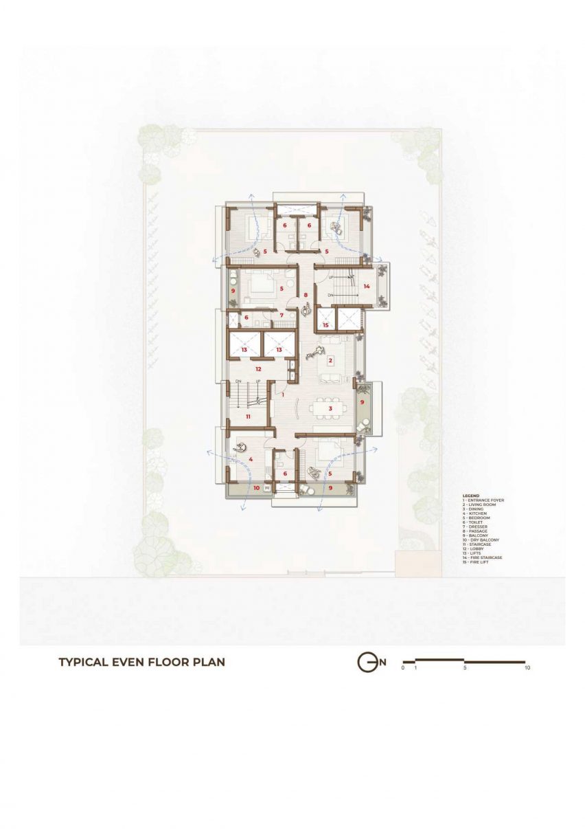 Drawings of Cielo in Nagpur by Sanjay Puri Architects