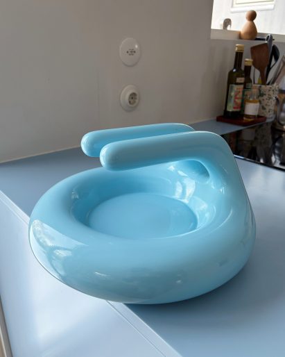 Sky blue Curling Bowl