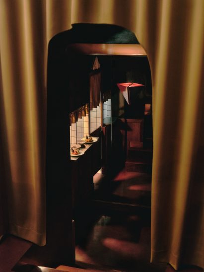 Satin curtains