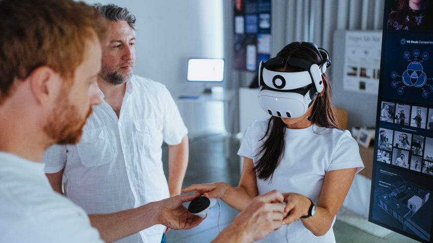 a person using a VR headset
