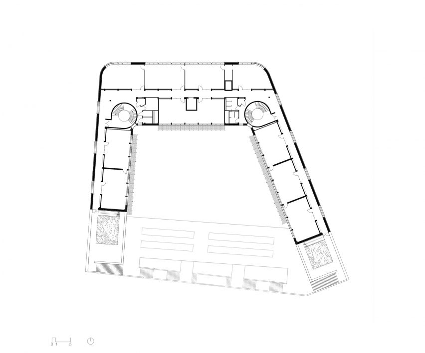 Floor plan of Dominique Frelaut School by Tectoniques