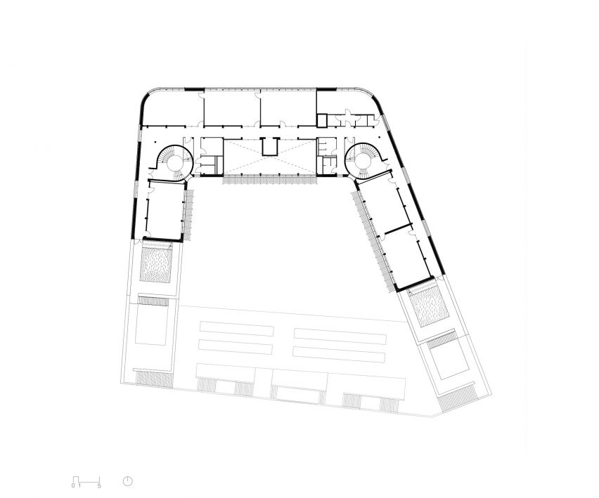 Floor plan of Dominique Frelaut School by Tectoniques