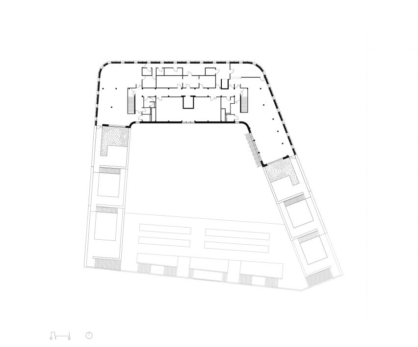 Floor plan of Dominique Frelaut School by Tectoniques