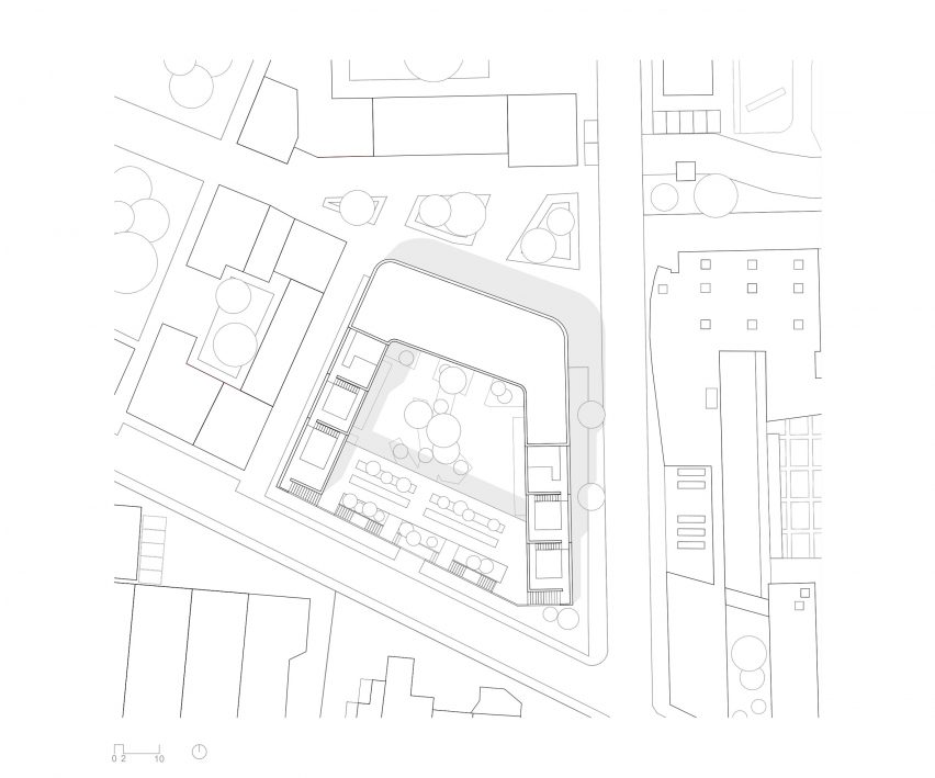 Floor plan of Dominique Frelaut School by Tectoniques