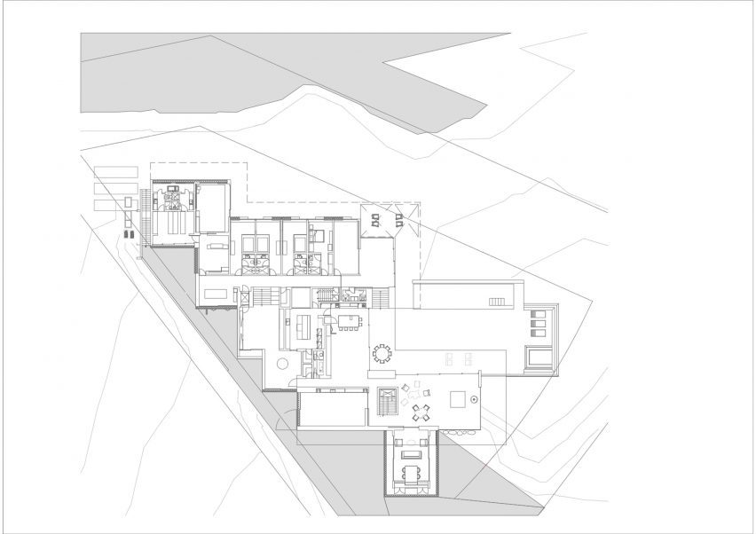 Upper floor plan of Grama House by Studio Arthur Casa