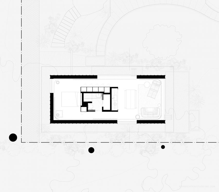 Floor plan of the Copper House ADU by Françios Abbott