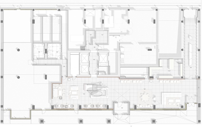 Ground floor plan of Kaye tower by Grzywinski + Pons