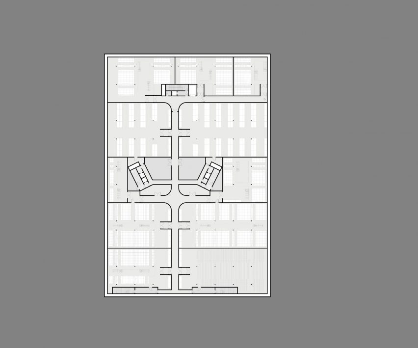 Second basement floor plan of Museum Depot by Peter Pichler Architecture