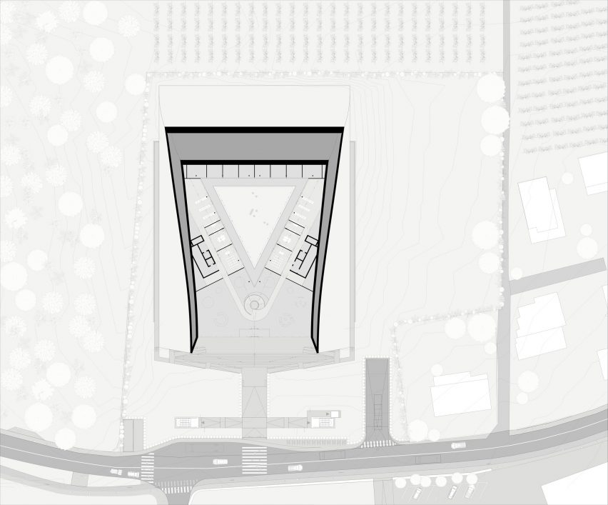 First floor plan of Museum Depot by Peter Pichler Architecture