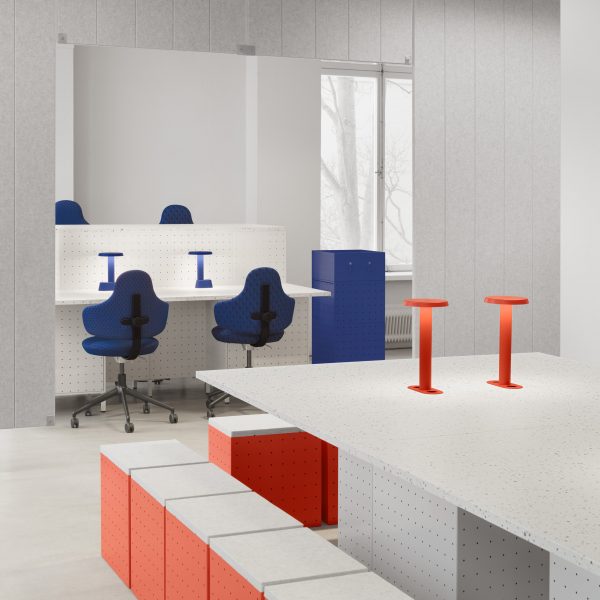 Felt room dividers in Testing Grounds Showroom by Form Us With Love in Stockholm