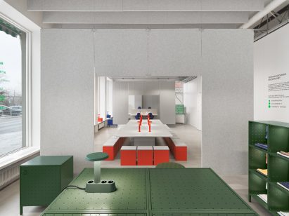 Baux acoustic dividers in Testing Grounds Showroom by Form Us With Love in Stockholm
