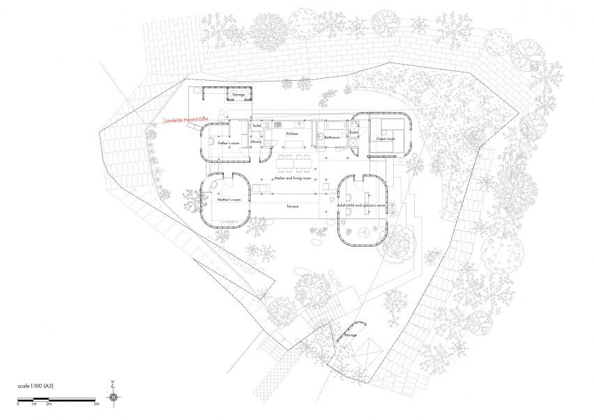 Site plan of Haniyasu House by Aatismo