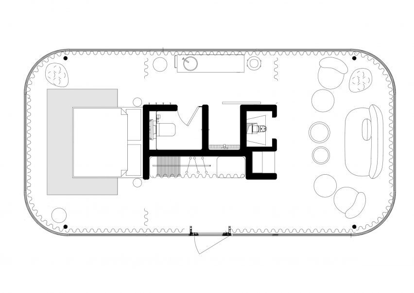 Floor plan of hut