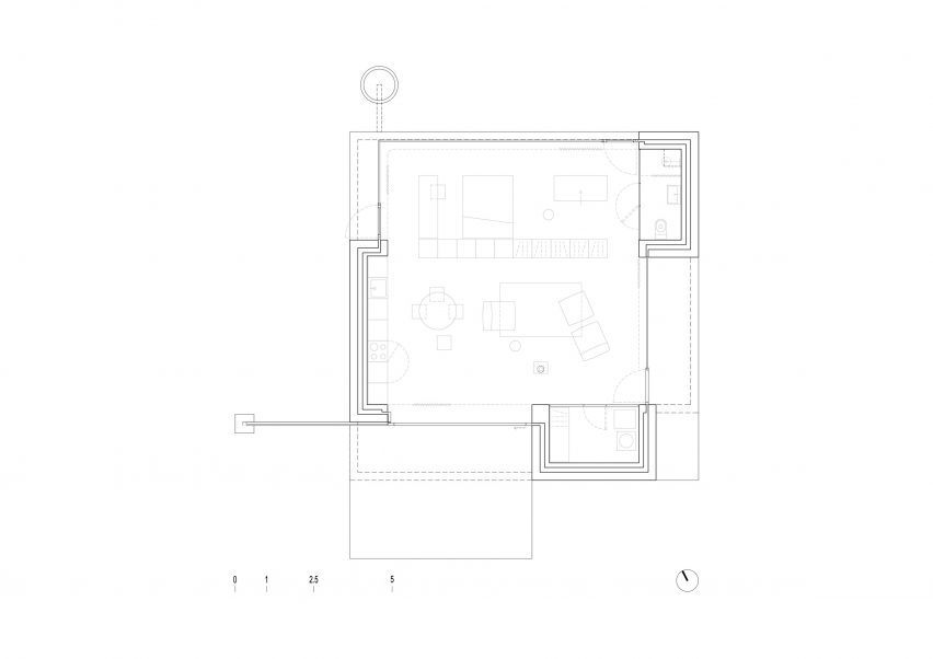Floor plan of House on the Edge of the Plain by Skupaj Arhitekti