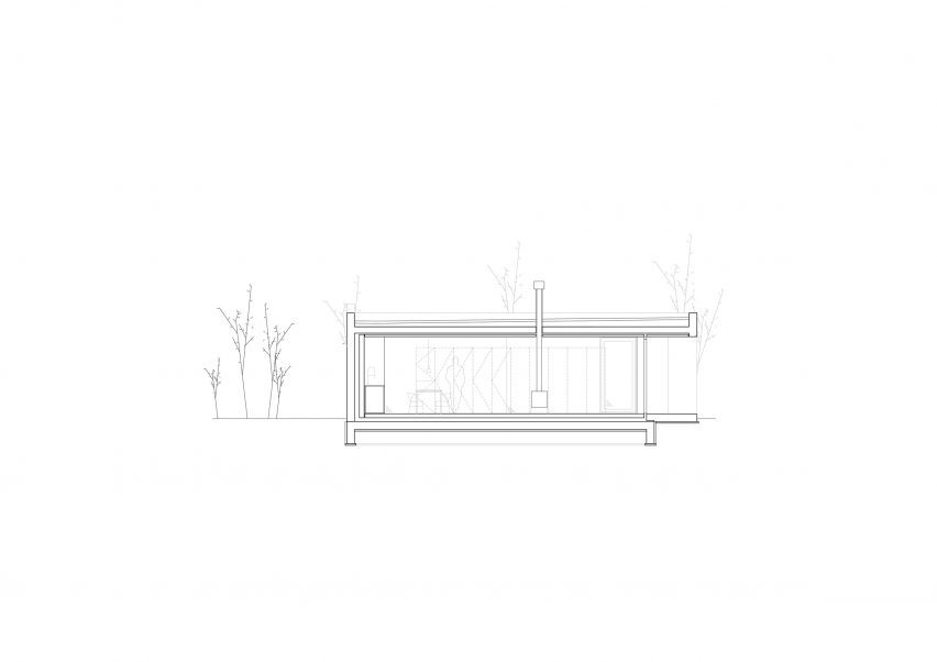 Section of House on the Edge of the Plain by Skupaj Arhitekti