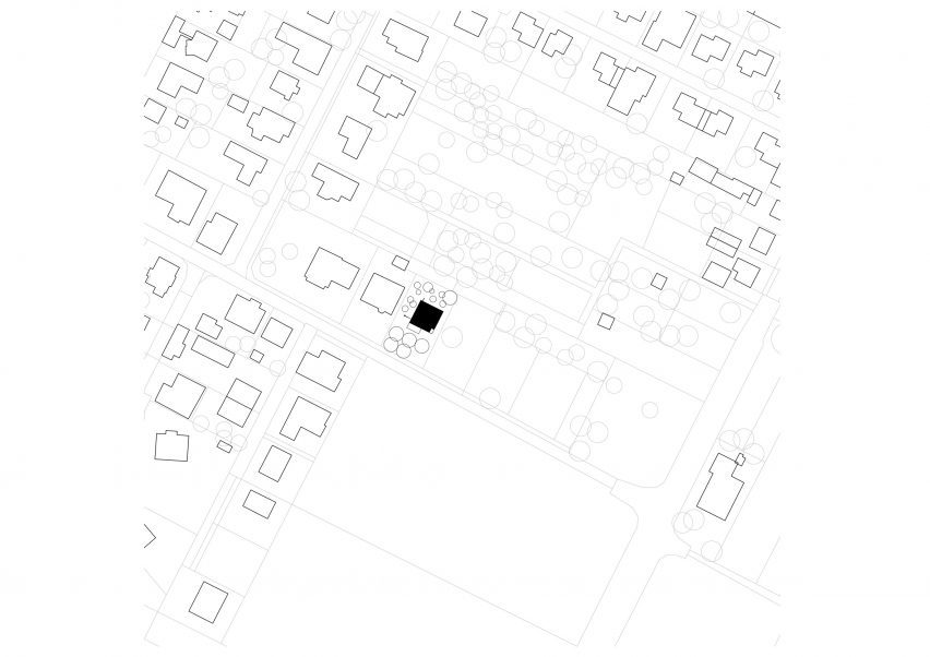 Site plan of House on the Edge of the Plain by Skupaj Arhitekti