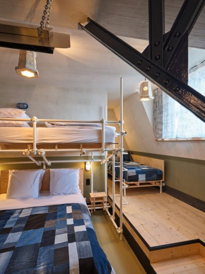 Lionel Jadot-designed bedroom at the Jam Hotel