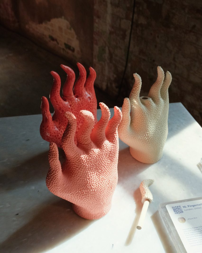 Fingernail Fungi ceramic vessels by Jiyhun Kim