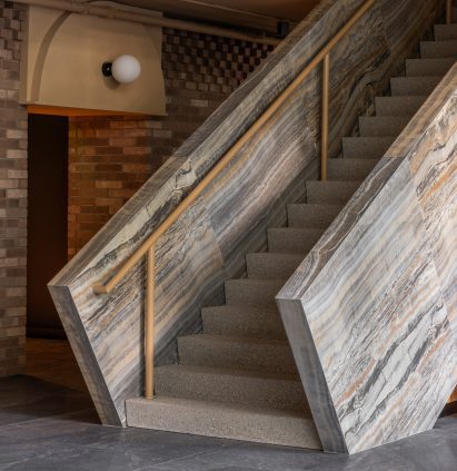 Onyx stone staircase