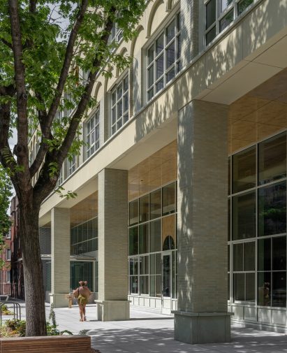 Street level of a residential building in Seattle