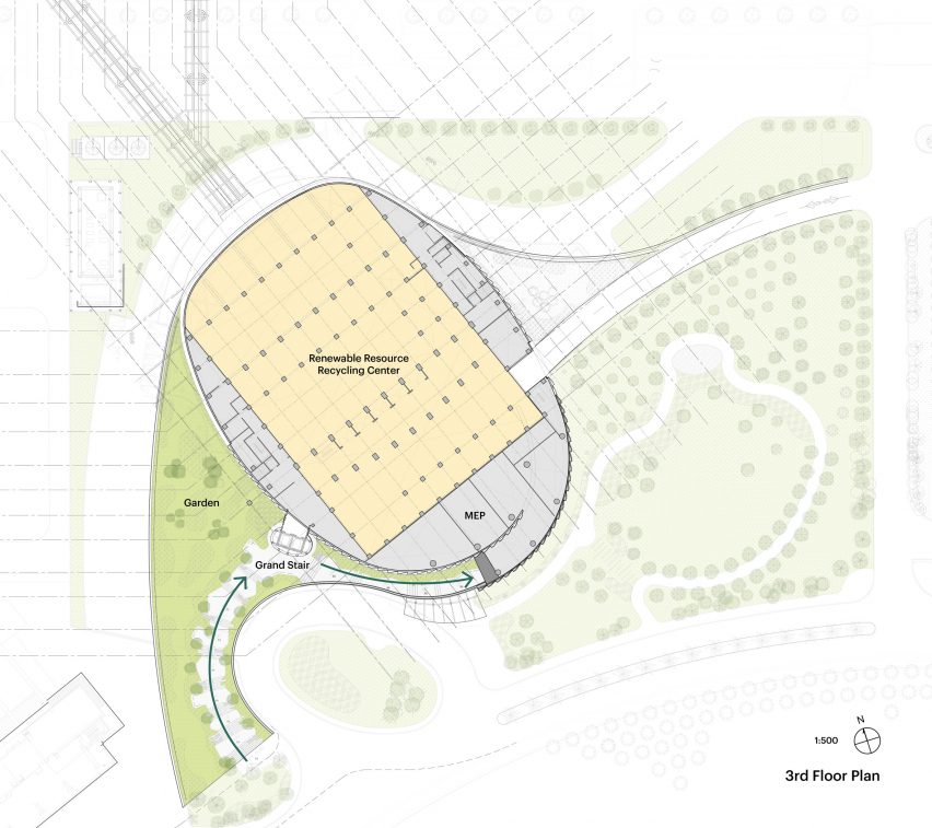 Plan of TCC DAKA Renewable Resource Recycling Center by KPF