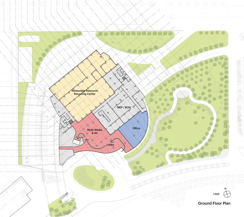 Plan of TCC DAKA Renewable Resource Recycling Center by KPF