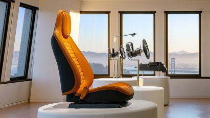 Render of interior elements on Ferrari Luce