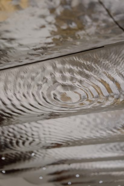 Close-up of metal ceiling