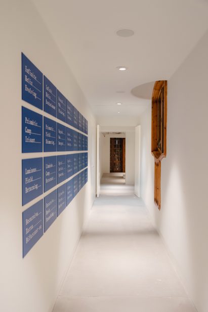 White corridor in art gallery
