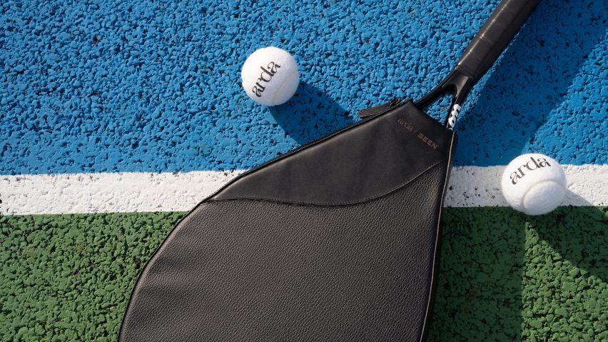 Arda x BEEN London collaboration tennis racquet cover