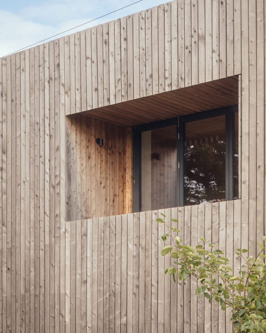 Recessed balcony of Orchard House designed by Studio Bark