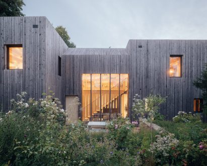 Staircase window on Orchard House designed by Studio Bark