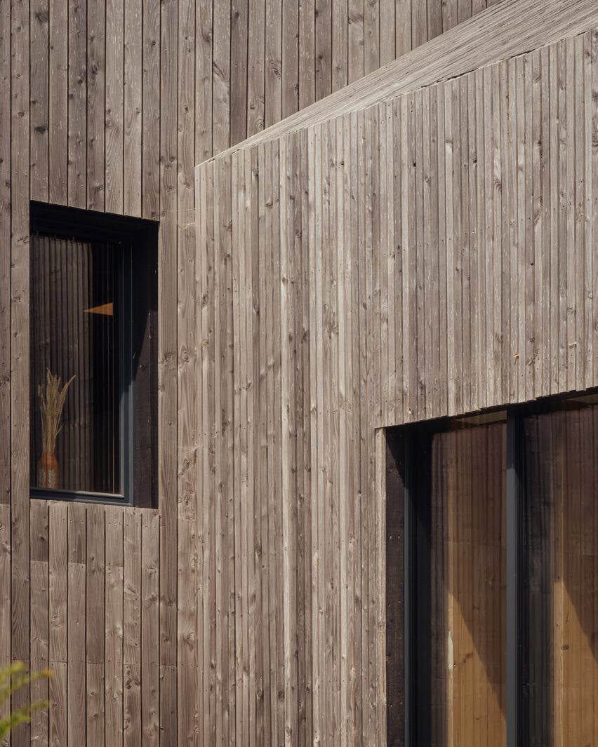 Larch cladding on Orchard House designed by Studio Bark