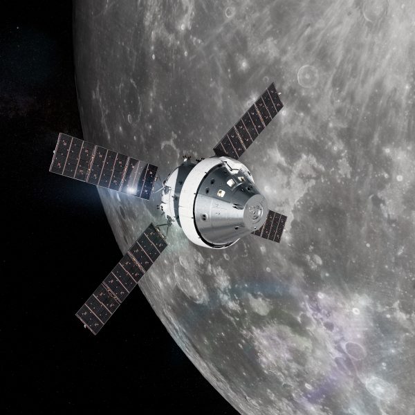 Rendering of Orion in space