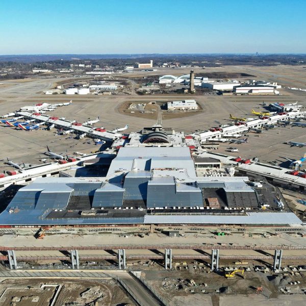 Pittsburgh International Airport aerial view